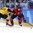 GANGNEUNG, SOUTH KOREA - FEBRUARY 23: Canada's Derek Roy #9 plays the puck while Germany's Bjorn Krupp #40 defends during semifinal round action at the PyeongChang 2018 Olympic Winter Games. (Photo by Andre Ringuette/HHOF-IIHF Images)


